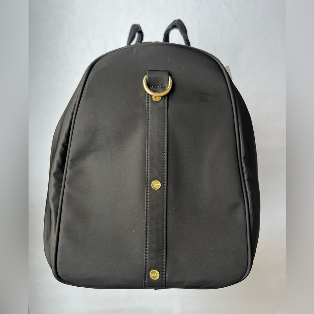 Stoney Clover Lane Noir Black Nylon Duffel Bag with Gold Metal Hardware NWT - Picture 7 of 10
